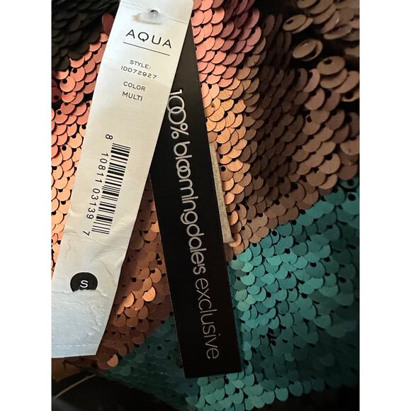 Aqua Luxe Sequined Mini Dress, Size Small, NWT - Picture 8 of 9